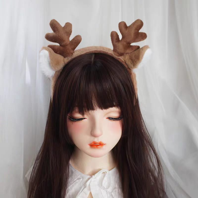 Reindeer Antlers Headband - Christmas Costume Snowflake Deer Ears and