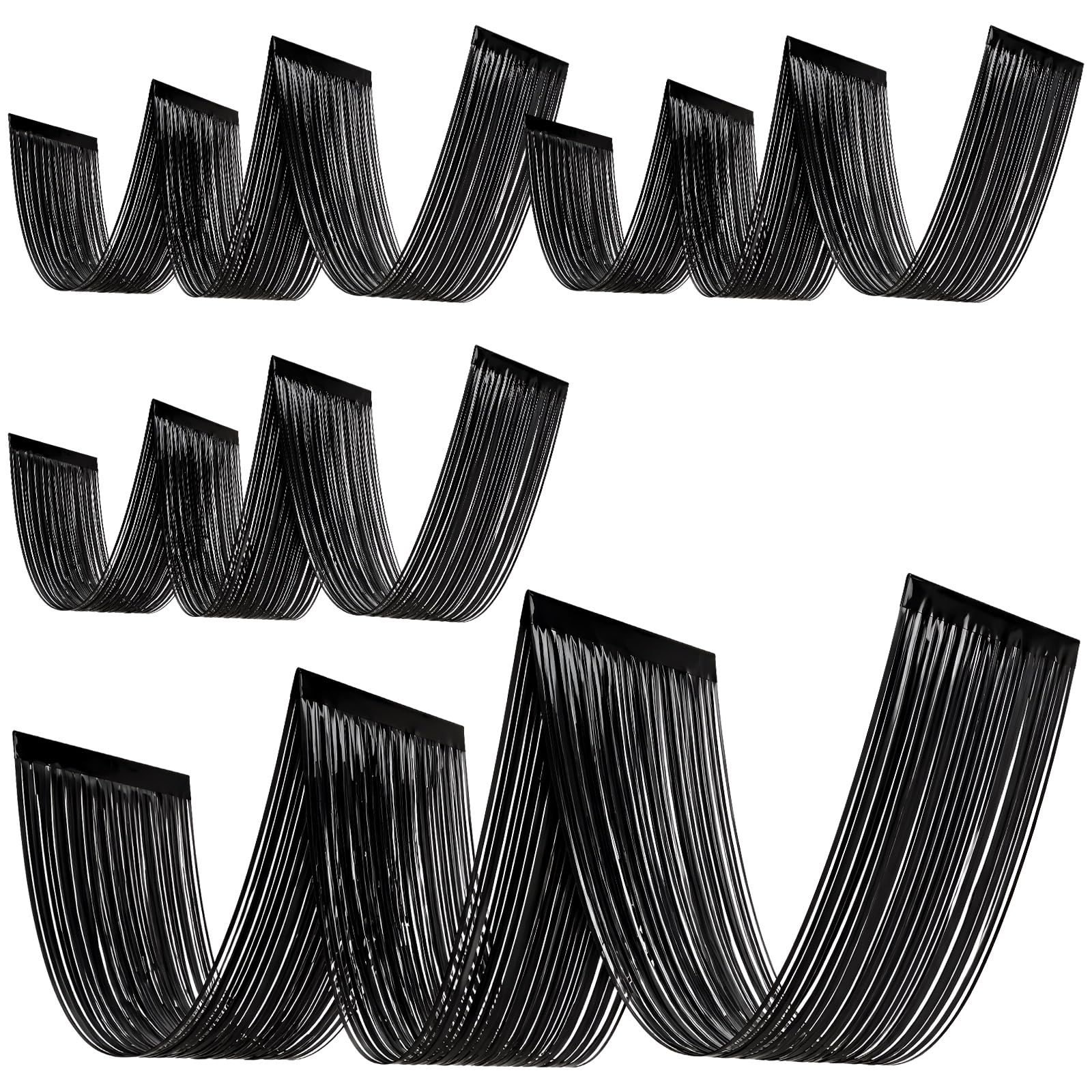 4 PCS Black Tinsel Fringe Ceil - Tinsel Garland Decoration 评论和价格