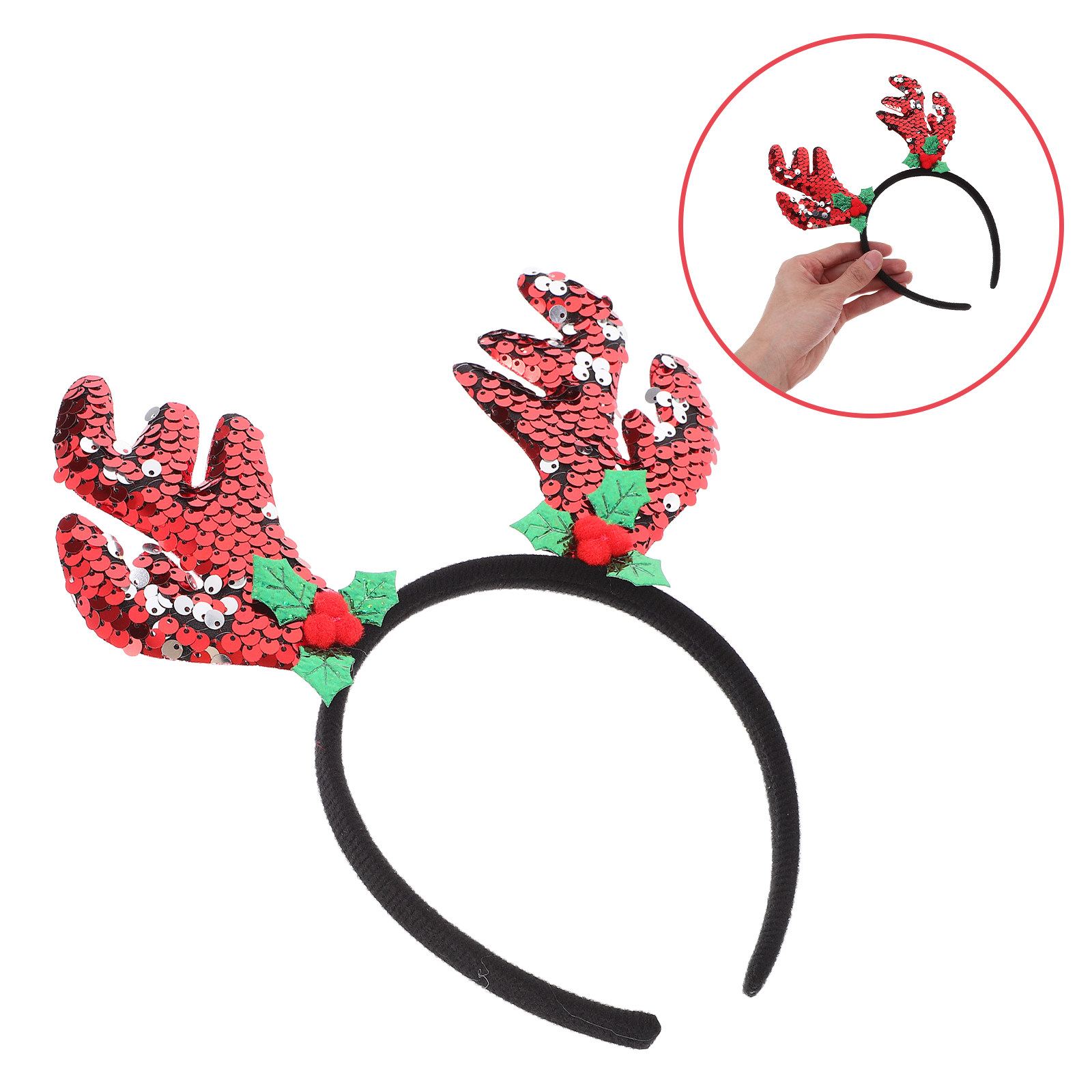 Xmas Antler Headband Cute Rein - Reindeer Antlers Headband 评论和价格