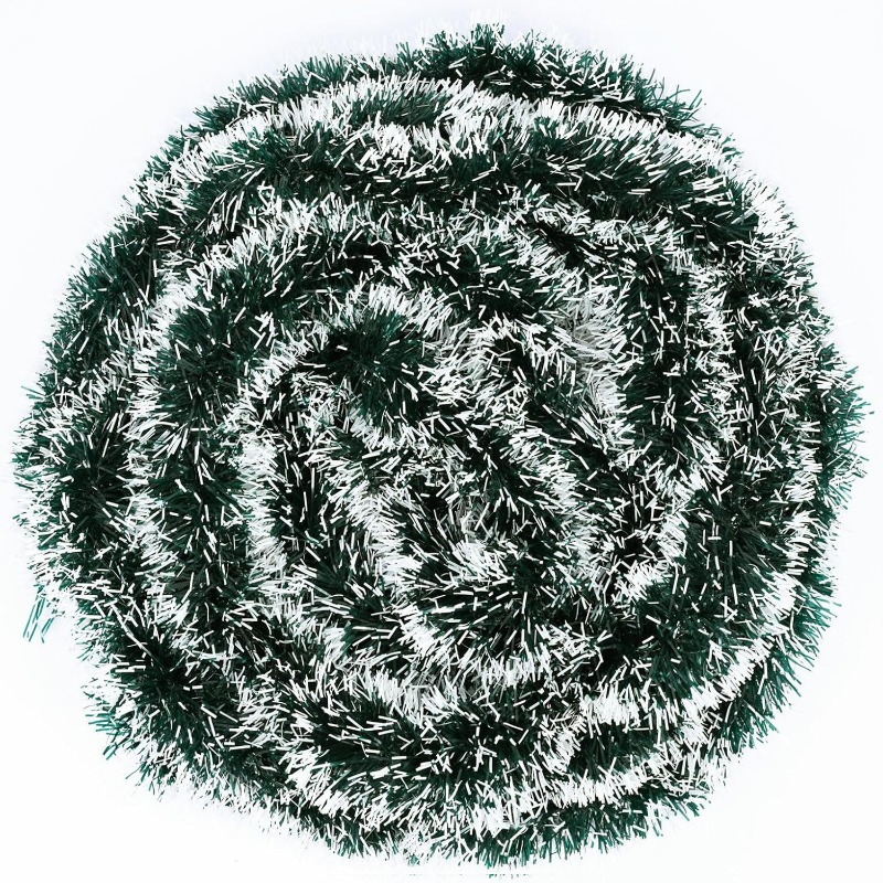 Christmas Tinsel Ribbons Green - Tinsel Garland Decoration 评论和价格
