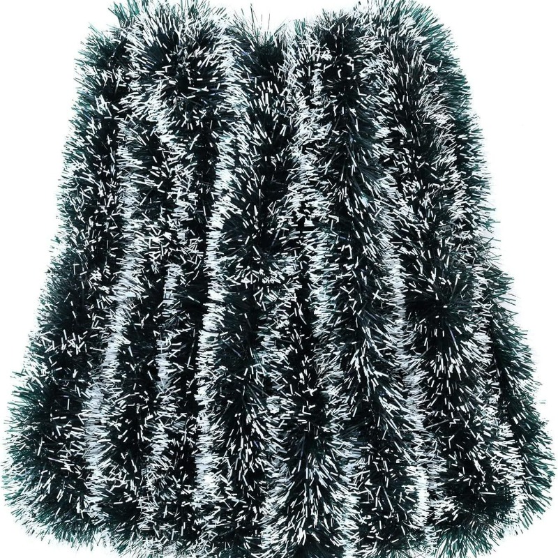 Christmas Tinsel Ribbons Green - Tinsel Garland Decoration 评论和价格