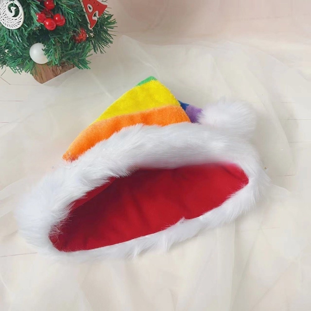 Simple Stripe Plush Christmas  - Santa Hat Plush 评论和价格