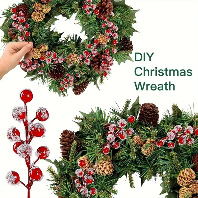 10-200PCS Artificial Red Berry - Christmas Tree Artificial 评论和价格