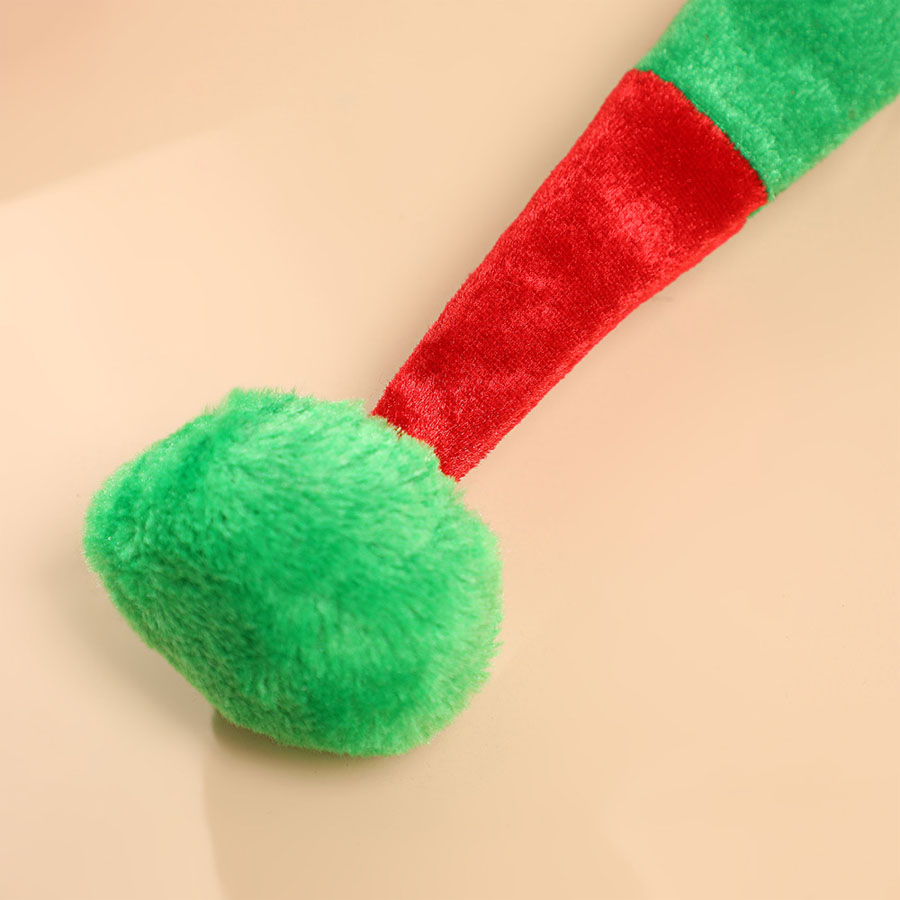 Long Striped Santa Hat with Wi - Santa Hat Plush 评论和价格