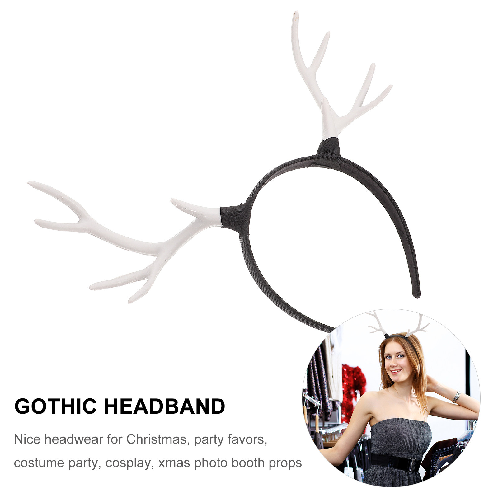 1Pcs Adorable Reindeer Antler  - Reindeer Antlers Headband 评论和价格