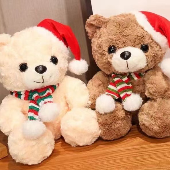 1-4PCS Christmas Bear Plush Fi - Santa Hat Plush 评论和价格