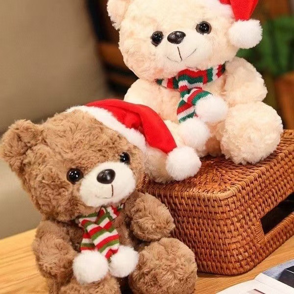 1-4PCS Christmas Bear Plush Fi - Santa Hat Plush 评论和价格