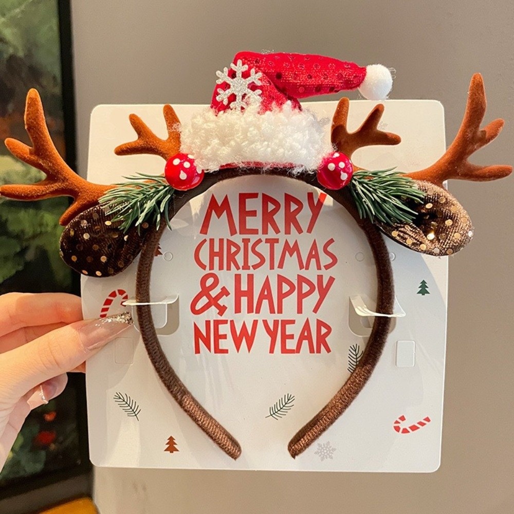 Cosplay Red Velvet Antler Hair - Reindeer Antlers Headband 评论和价格