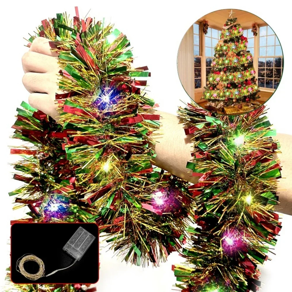 5M Christmas Tinsel Garland Me - Tinsel Garland Decoration 评论和价格