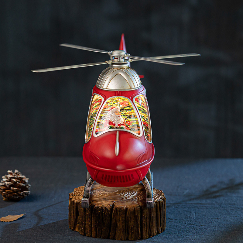 Christmas Helicopter Snow Glob - Snow Globe Musical 评论和价格