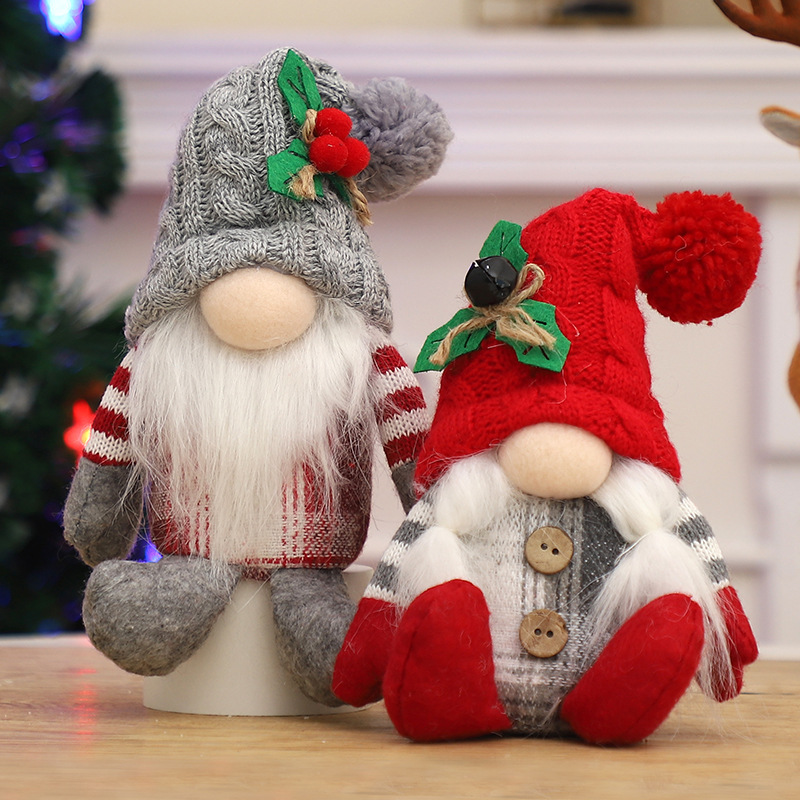 2Pcs Christmas Faceless Gnome  - Santa Hat Plush 评论和价格