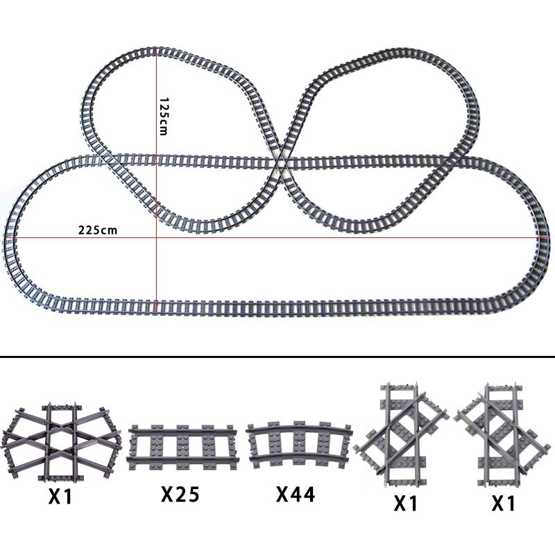 New City Train Tracks  7896 79 - Lego Set City 评论和价格