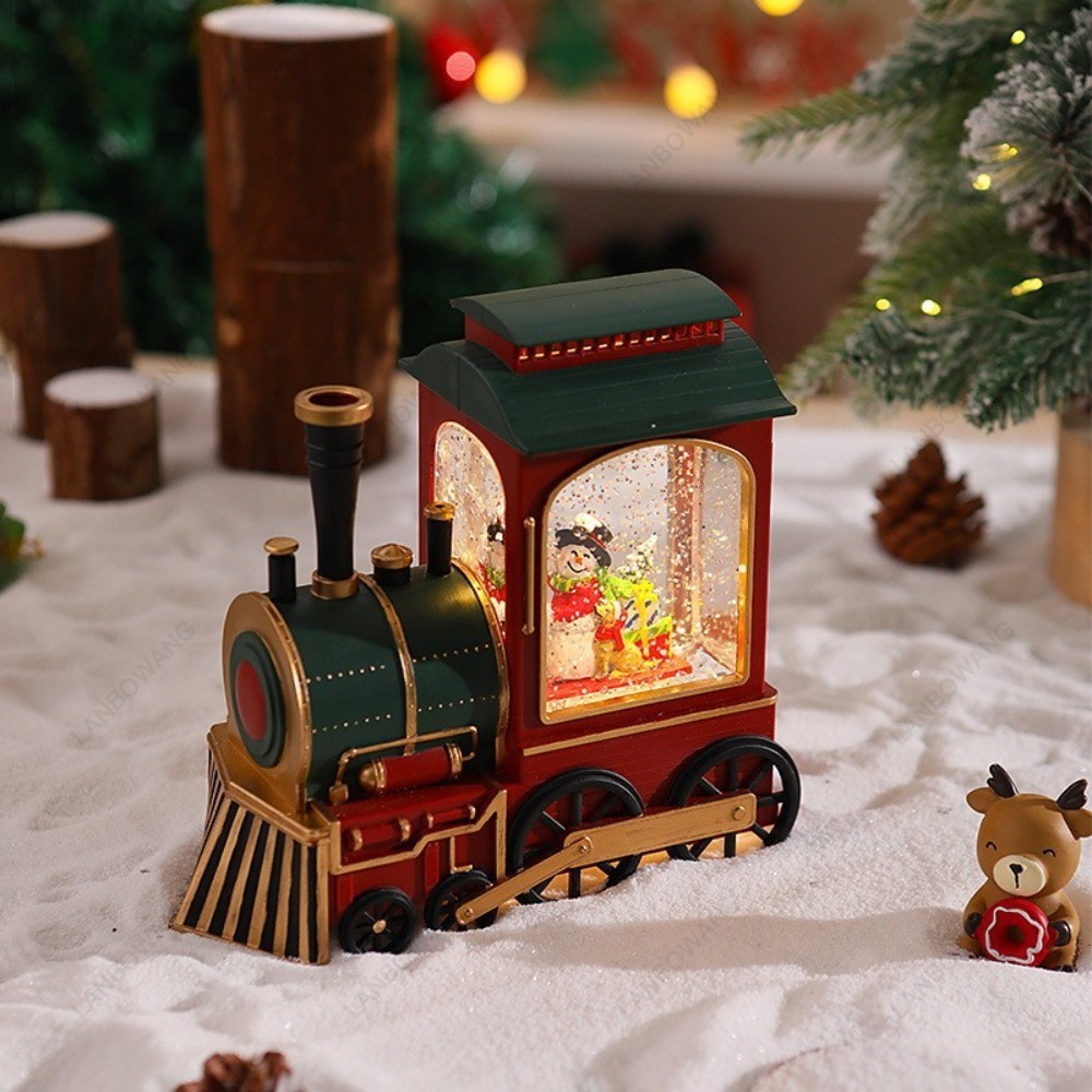 Christmas Locomotive Ornament, - Snow Globe Musical 评论和价格