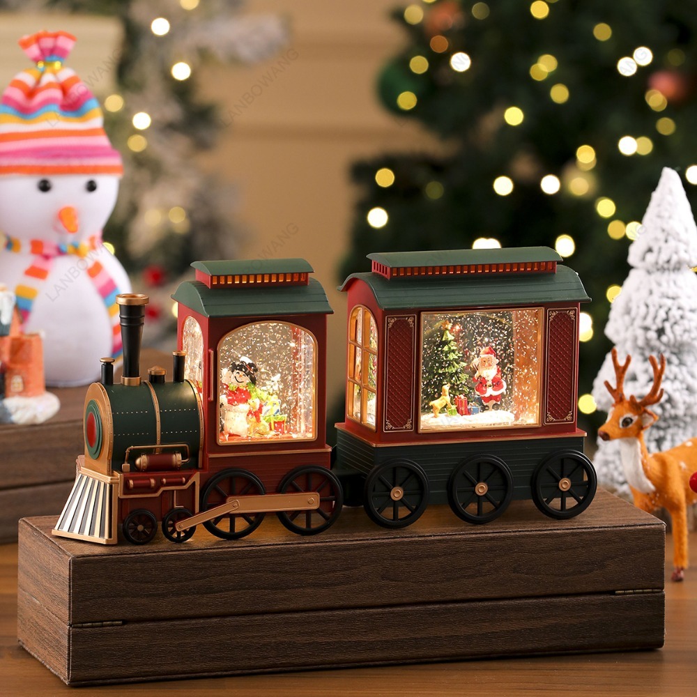 Christmas Locomotive Ornament, - Snow Globe Musical 评论和价格